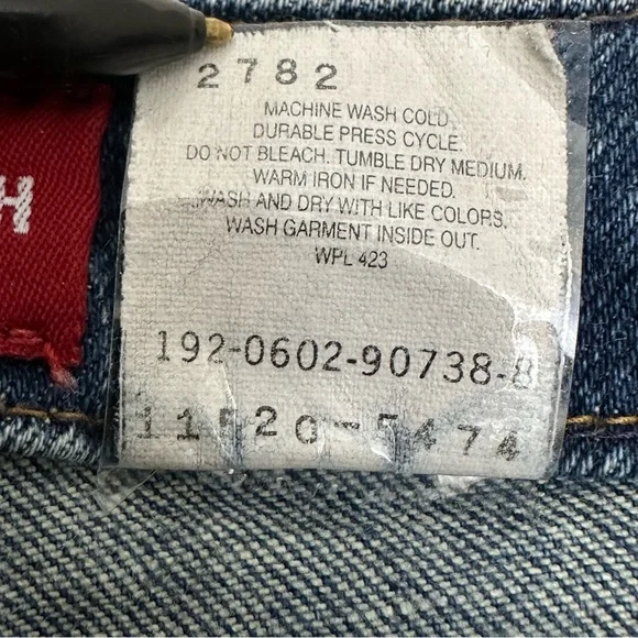 Vintage Levi's 520 Too Superlow stretch flare jeans size juniors 13 Médium wash - Picture 10 of 12